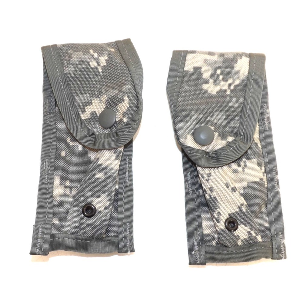 2 pack of: Military MOLLE II 9MM Magazine Pouch (Single) ACU Camo -